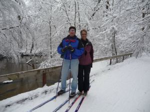 Boomers (my sister and brother-in-law) exercising.