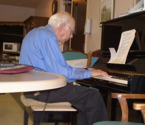 Dad in 2008, playing at a nursing home.
