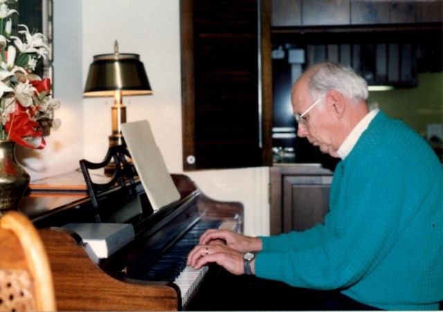 Dad at the piano, probably in 1994